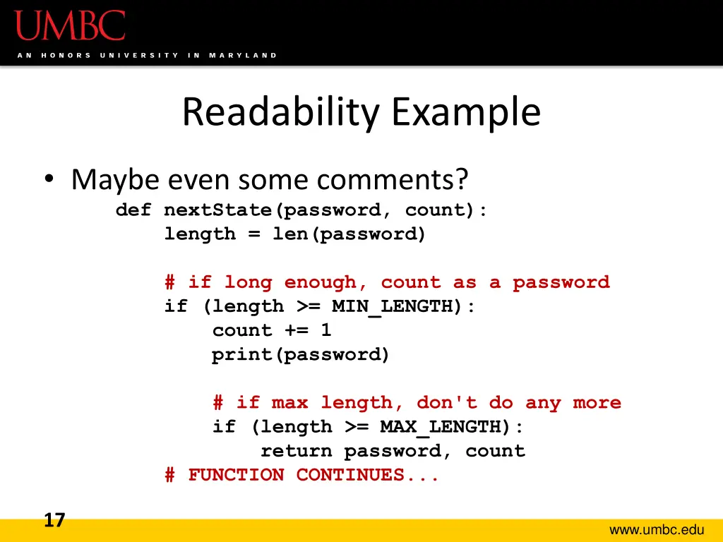 readability example 8