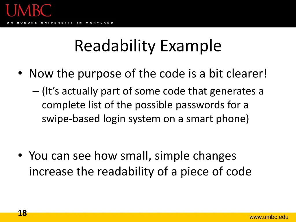 readability example 9