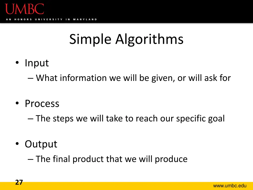 simple algorithms