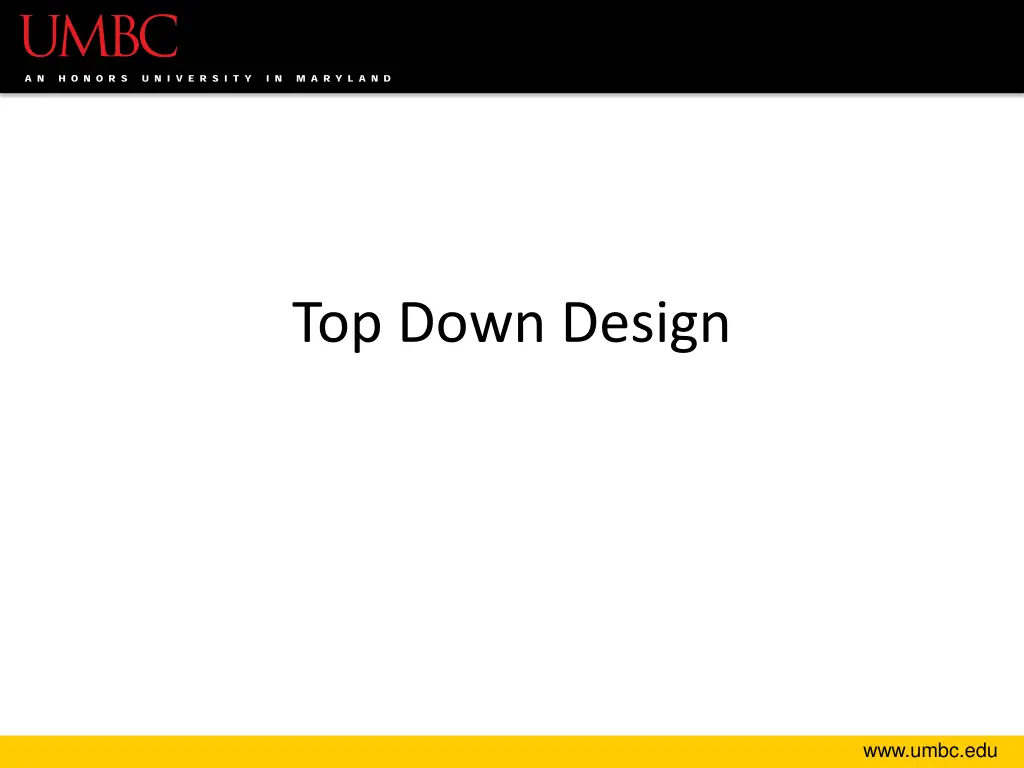 top down design