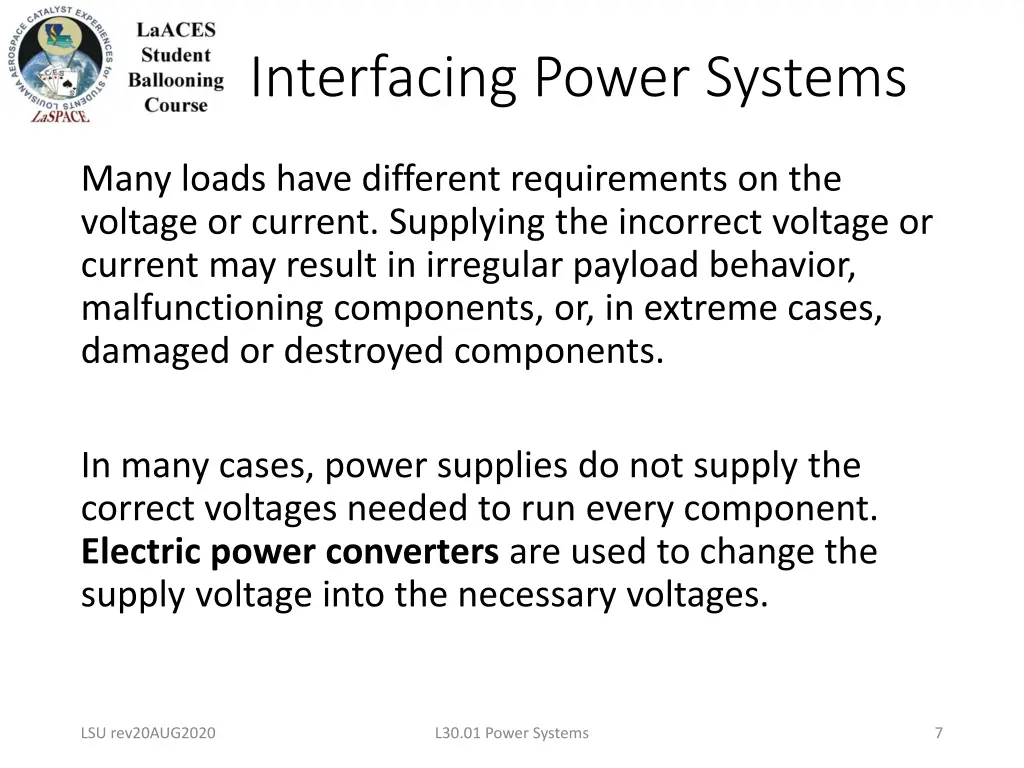 interfacing power systems