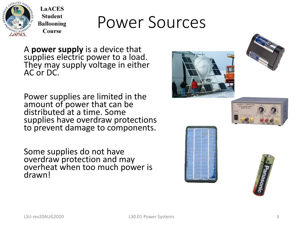 power sources