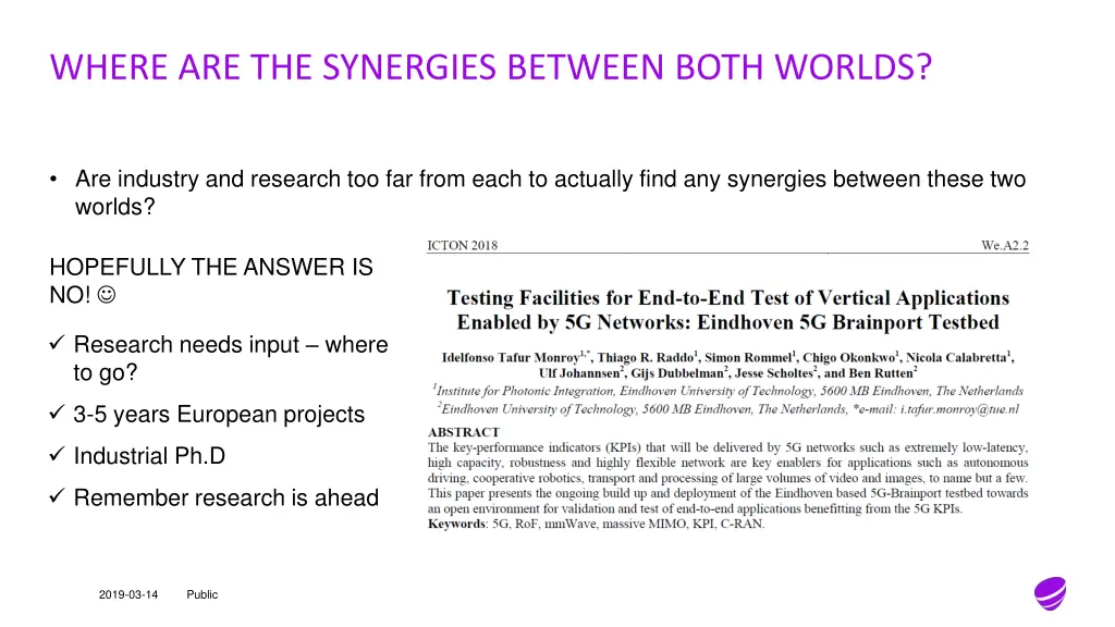 where are the synergies between both worlds