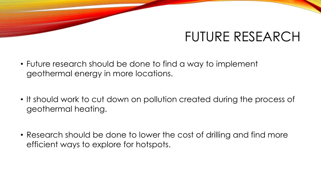 future research