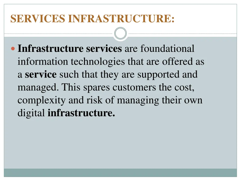 services infrastructure