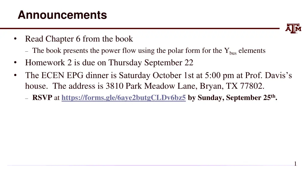 announcements