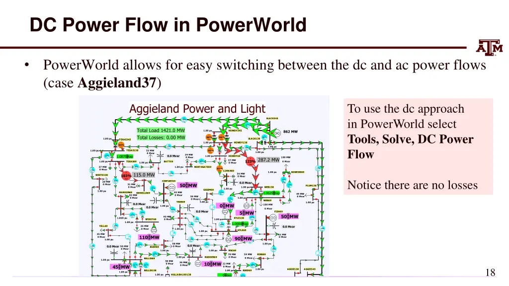 dc power flow in powerworld