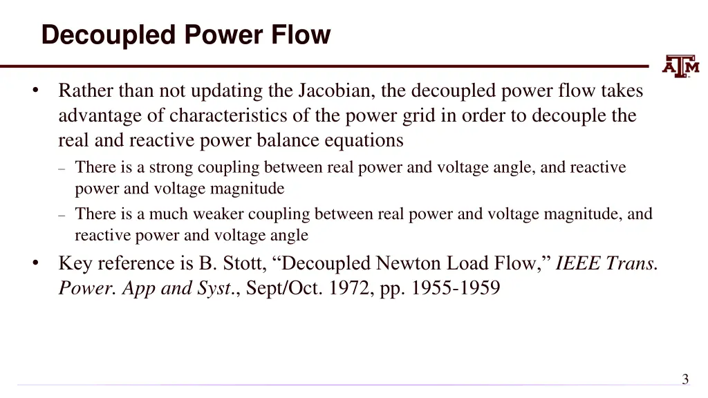 decoupled power flow