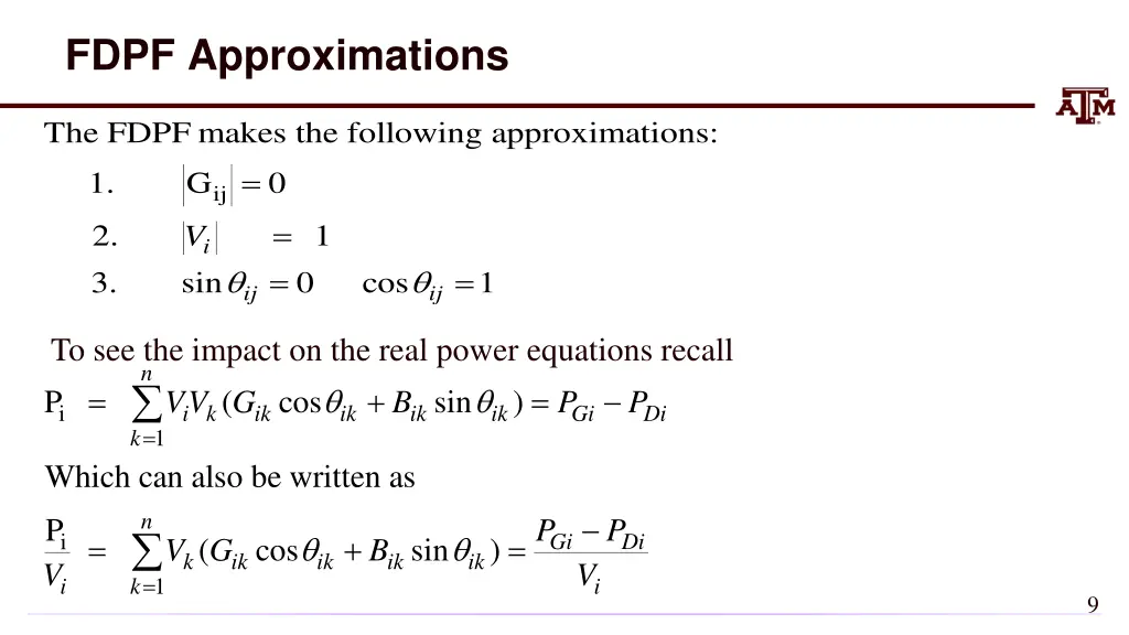 fdpf approximations