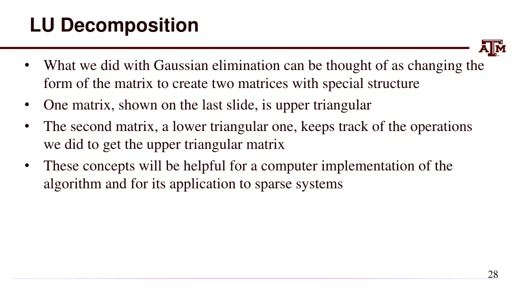lu decomposition