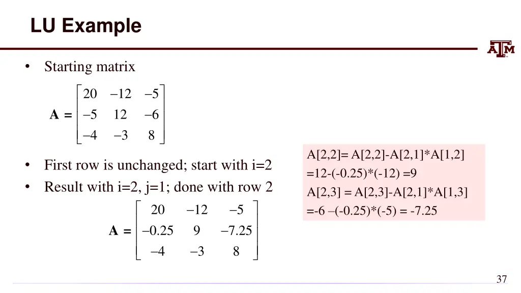 lu example