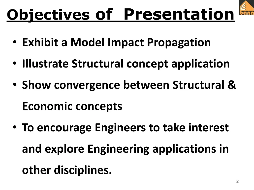 objectives of presentation