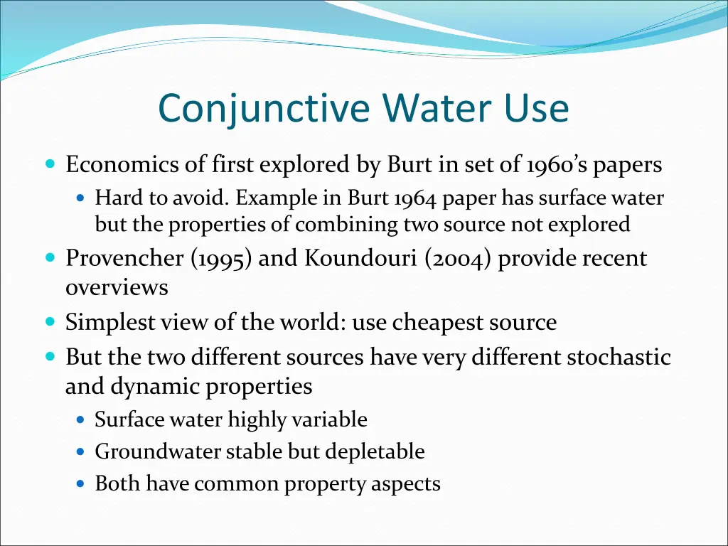 conjunctive water use