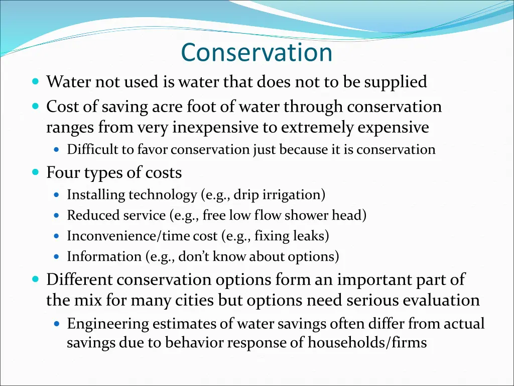 conservation
