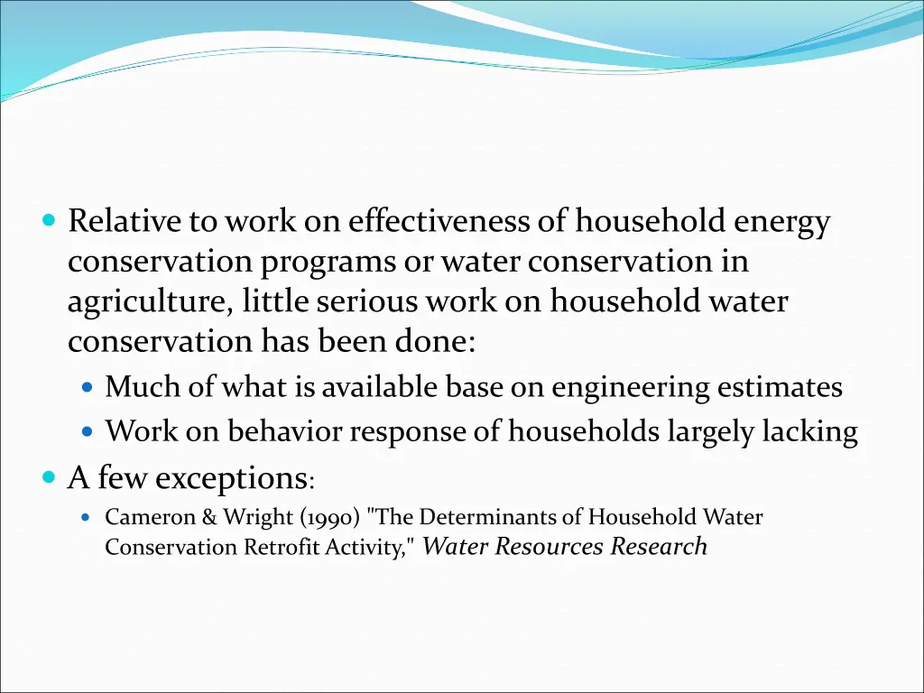 relative to work on effectiveness of household