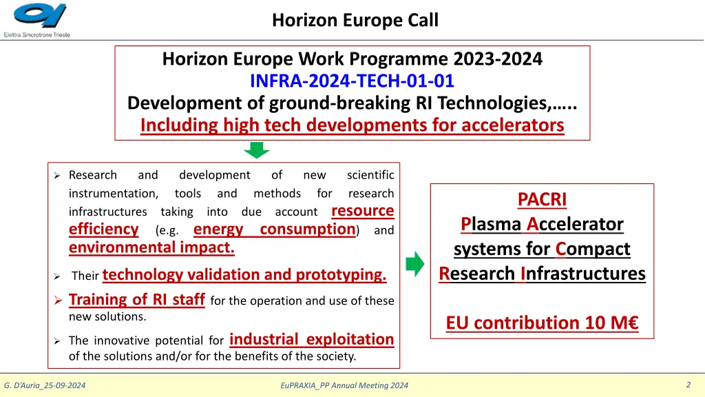 horizon europe call
