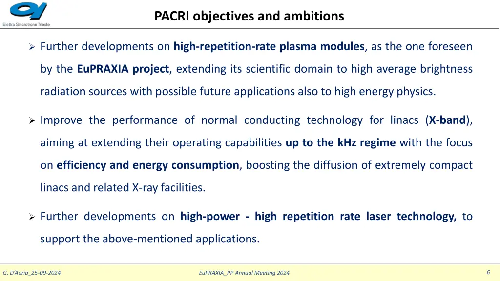 pacri objectives and ambitions