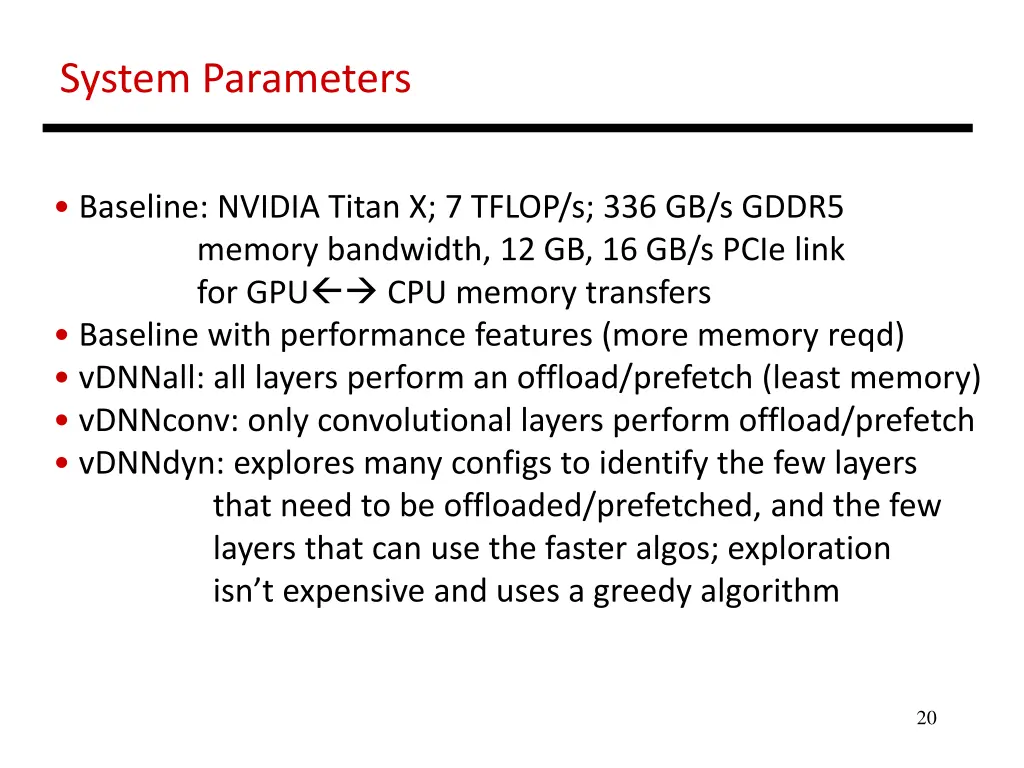 system parameters
