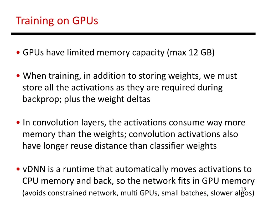 training on gpus