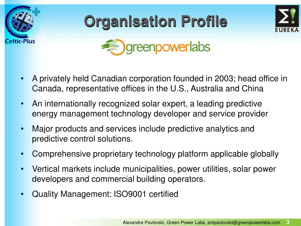 organisation profile