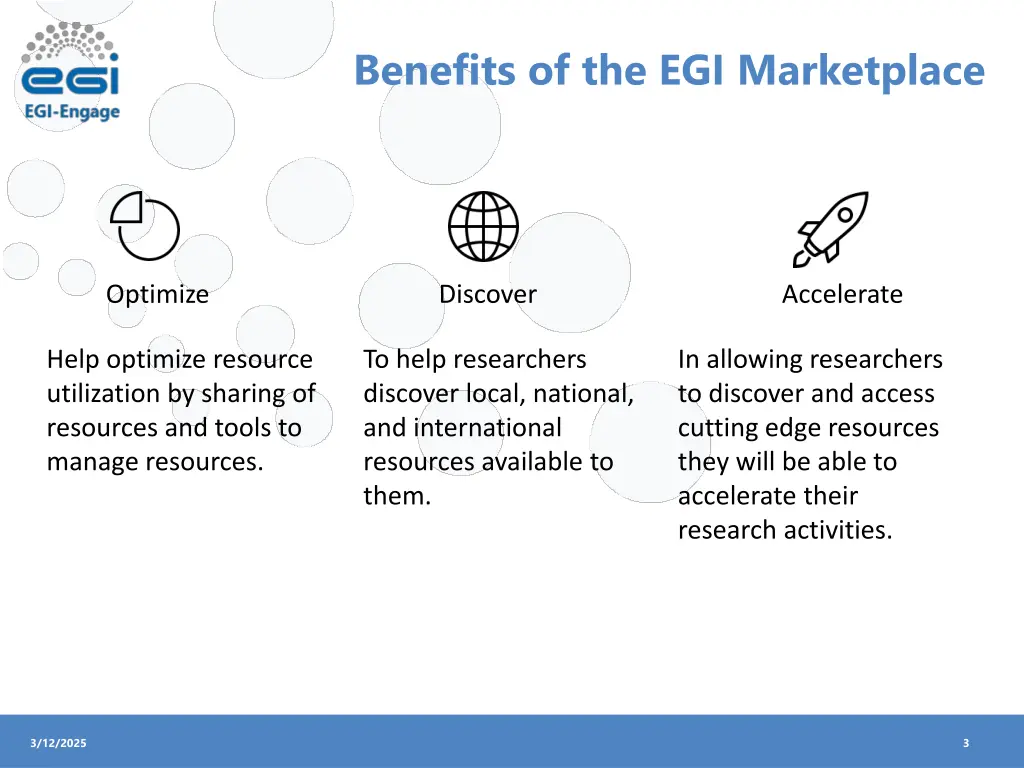 benefits of the egi marketplace