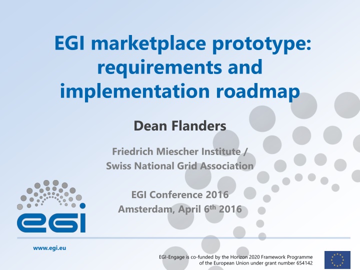 egi marketplace prototype requirements