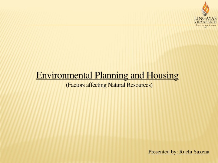 environmental planning and housing factors