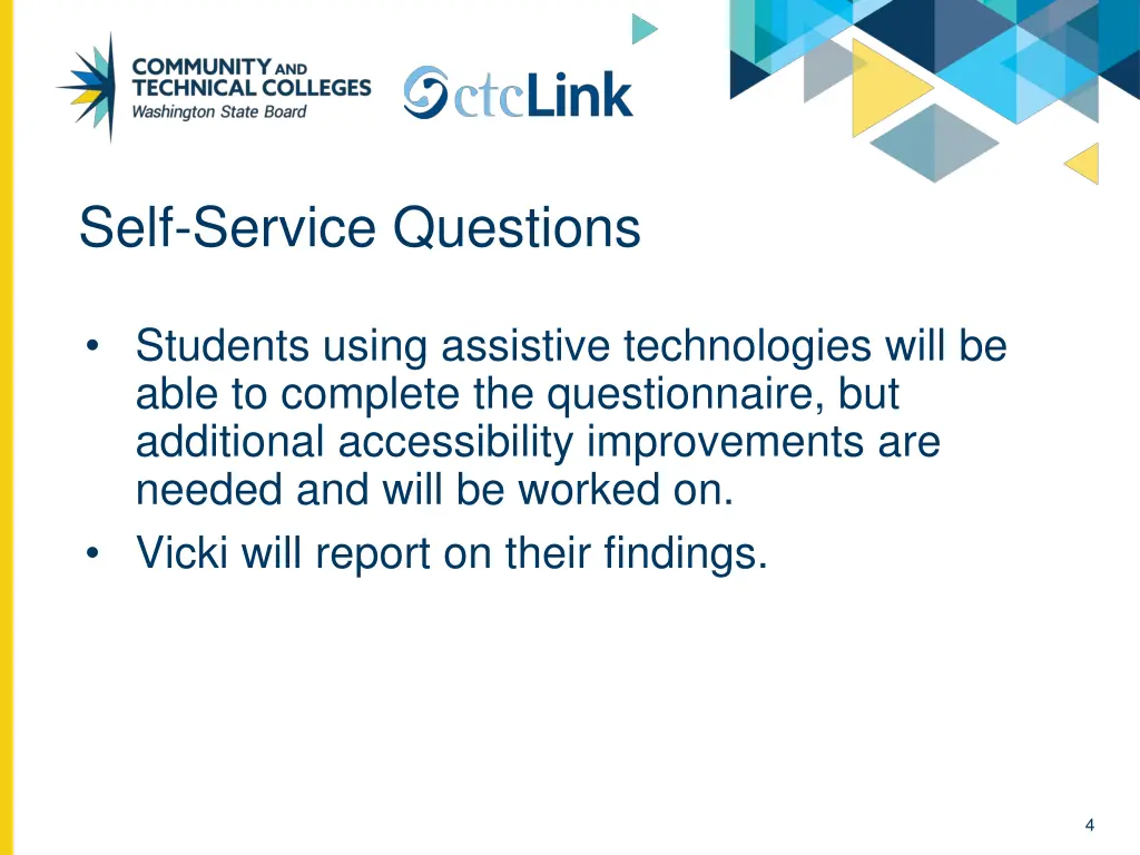 self service questions