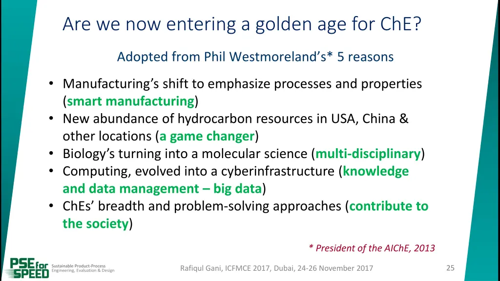 are we now entering a golden age for che