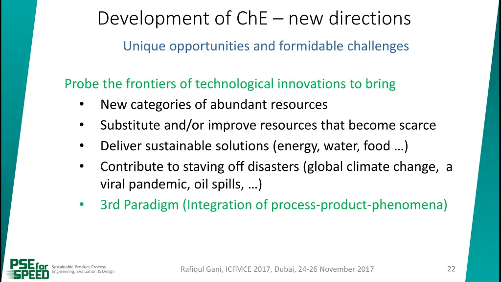 development of che new directions