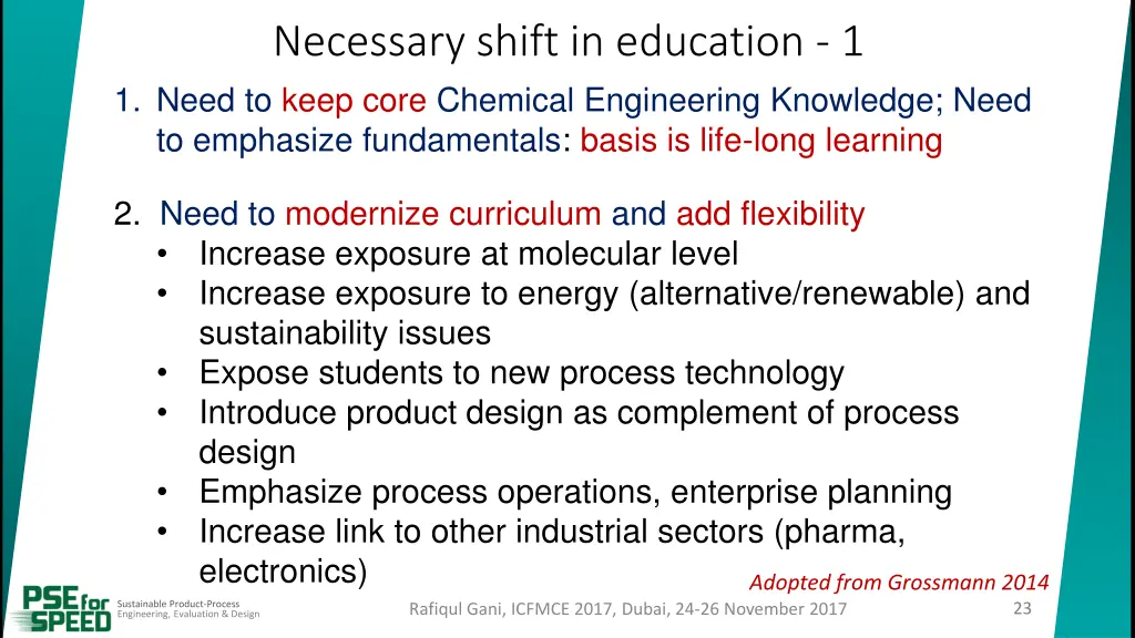 necessary shift in education 1 1 need to keep