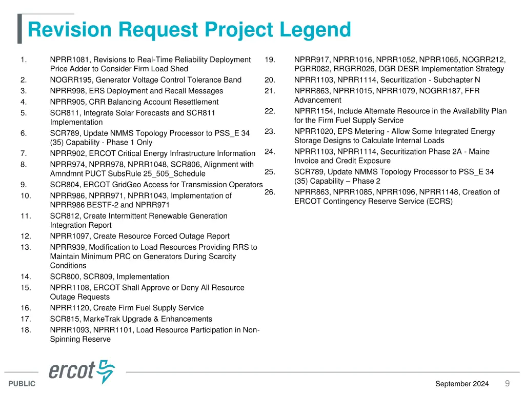 revision request project legend