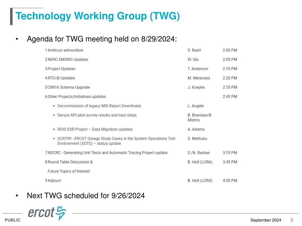 technology working group twg