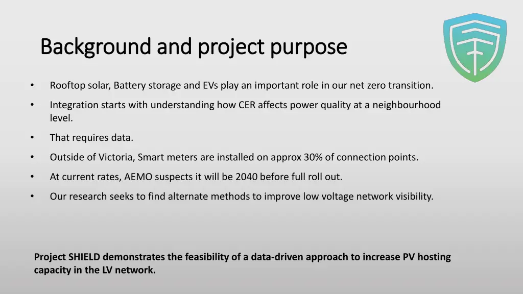 background and project purpose background