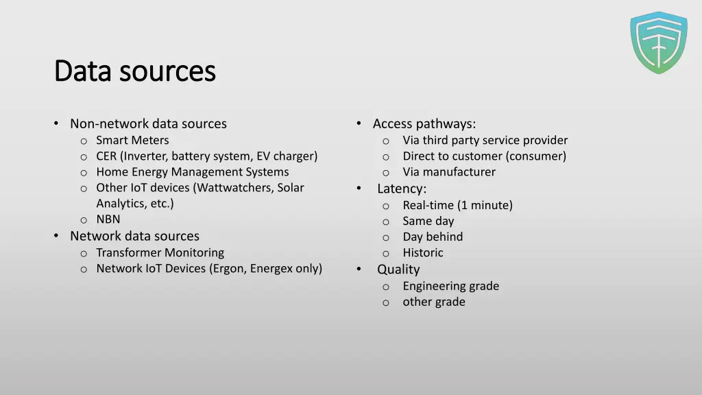 data sources data sources