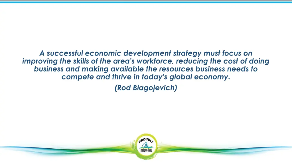 a successful economic development strategy must