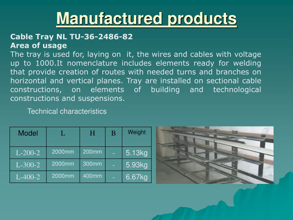 manufactured products 2