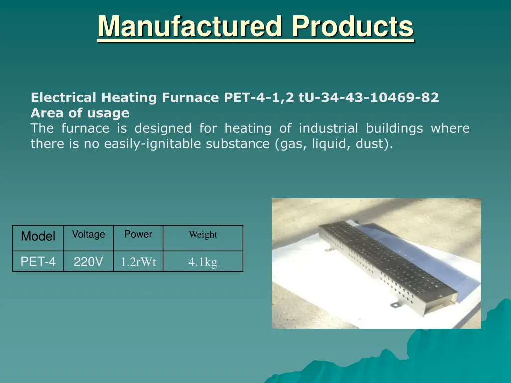 manufactured products 4