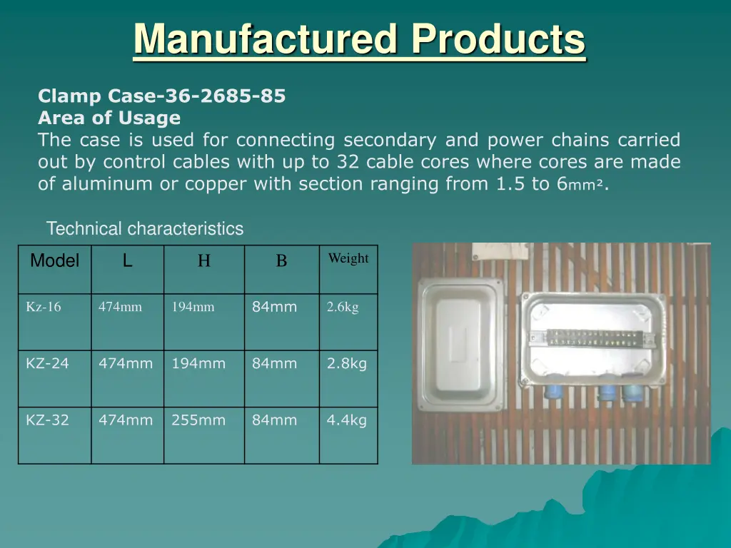 manufactured products 5