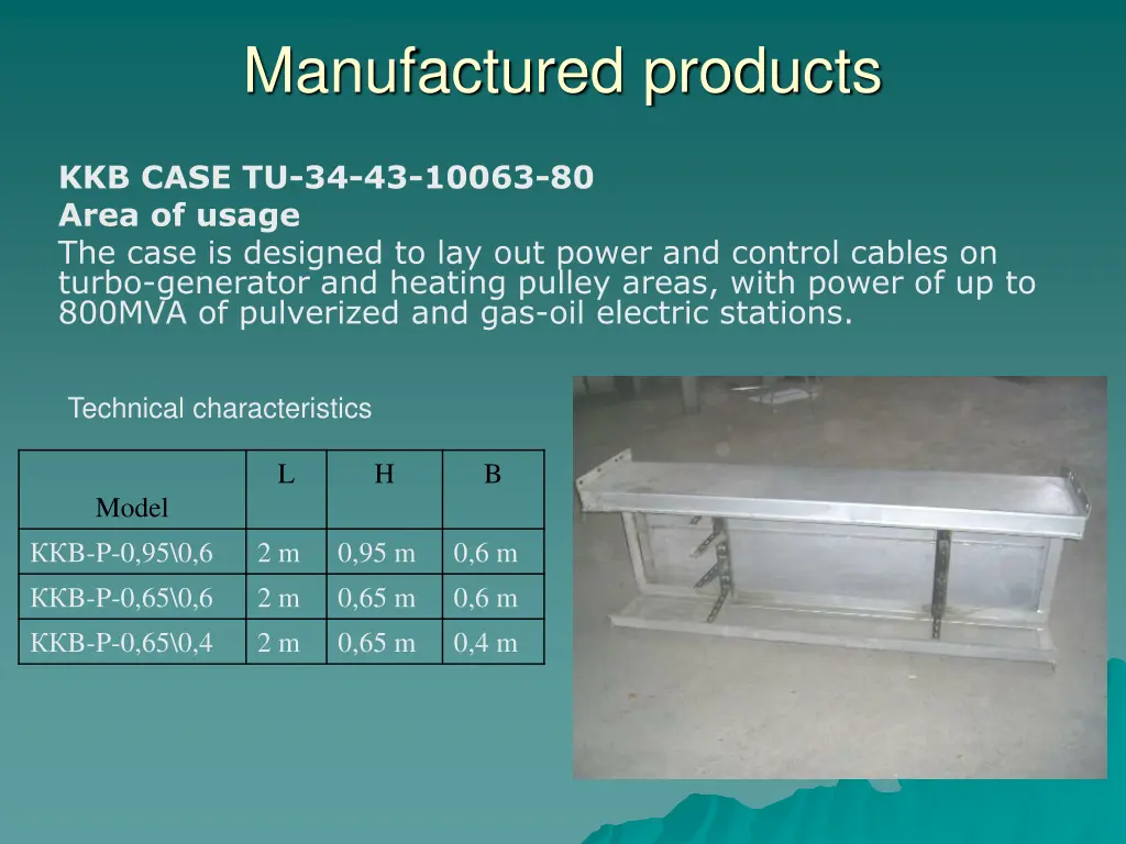 manufactured products