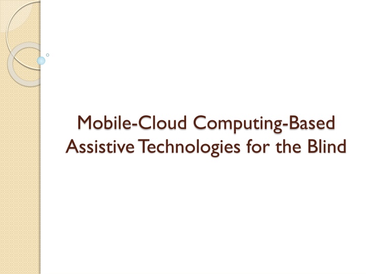 mobile cloud computing based assistive