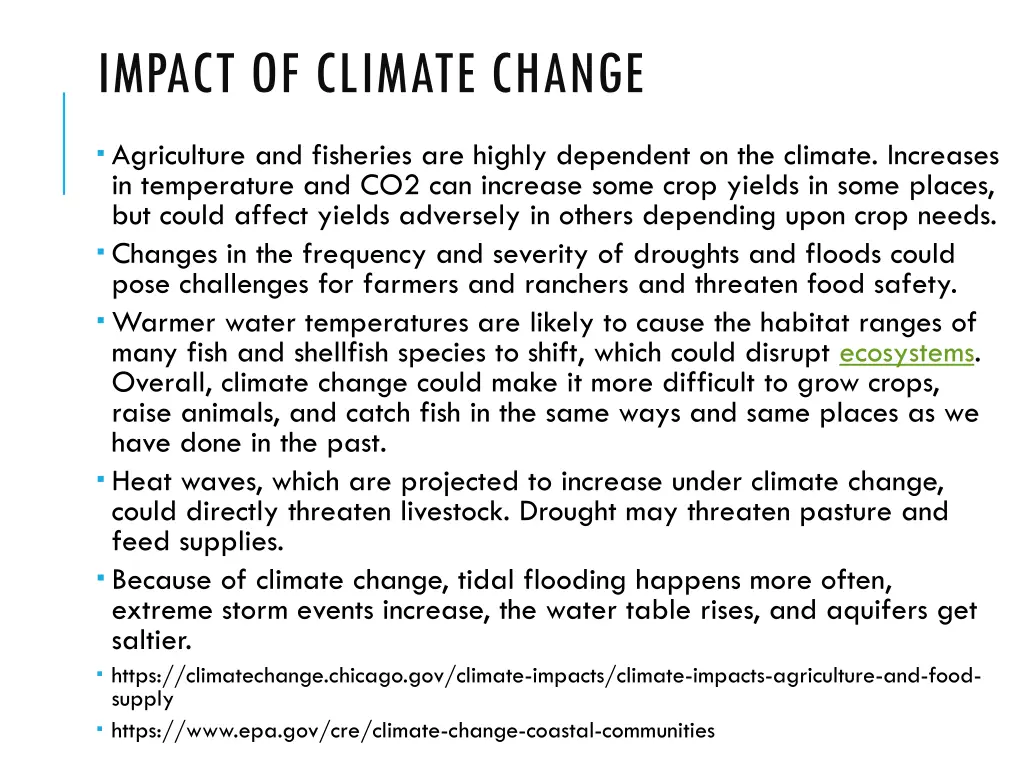 impact of climate change