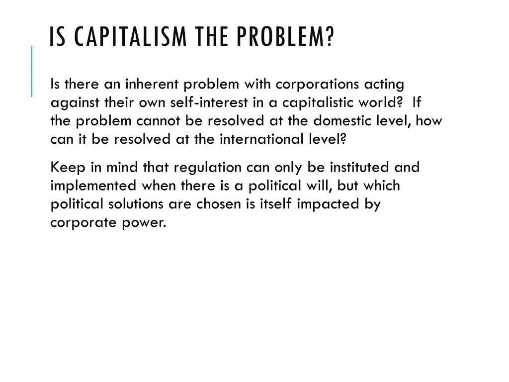 is capitalism the problem