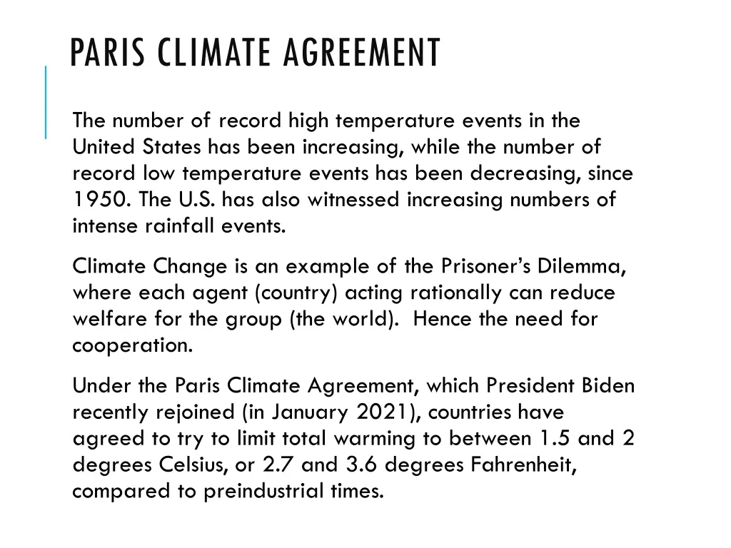 paris climate agreement