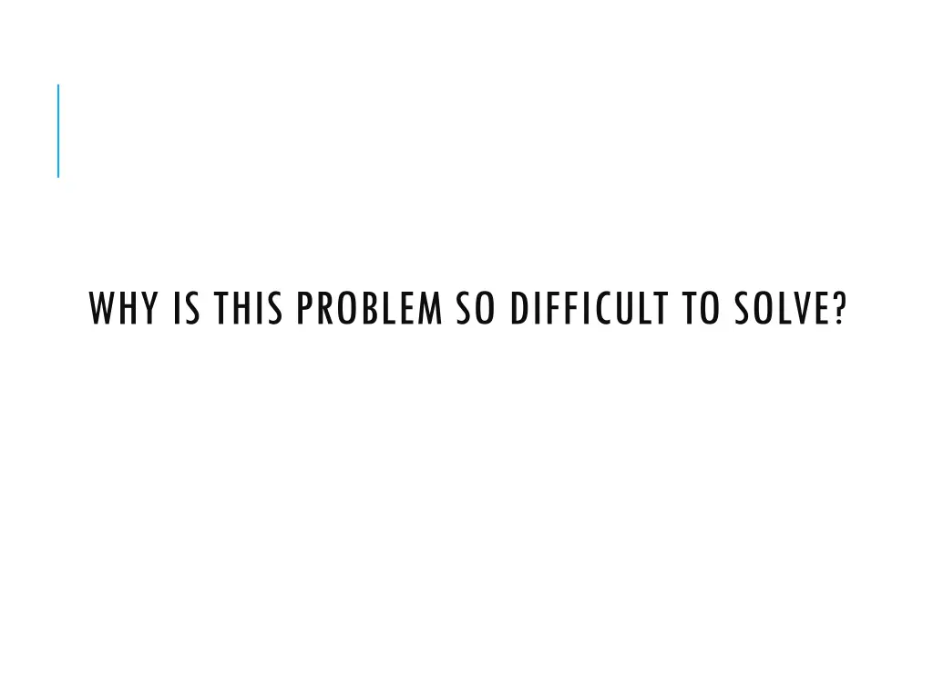 why is this problem so difficult to solve