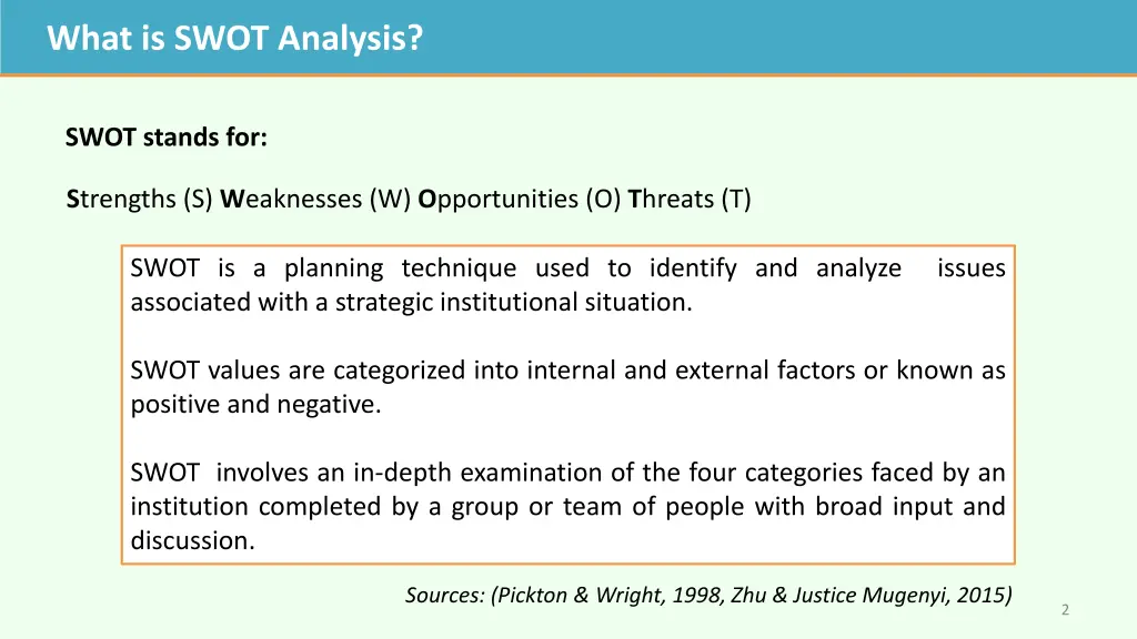 what is swot analysis