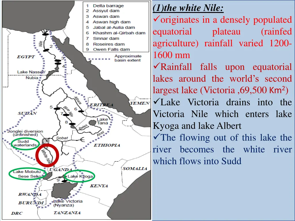 1 the white nile originates in a densely