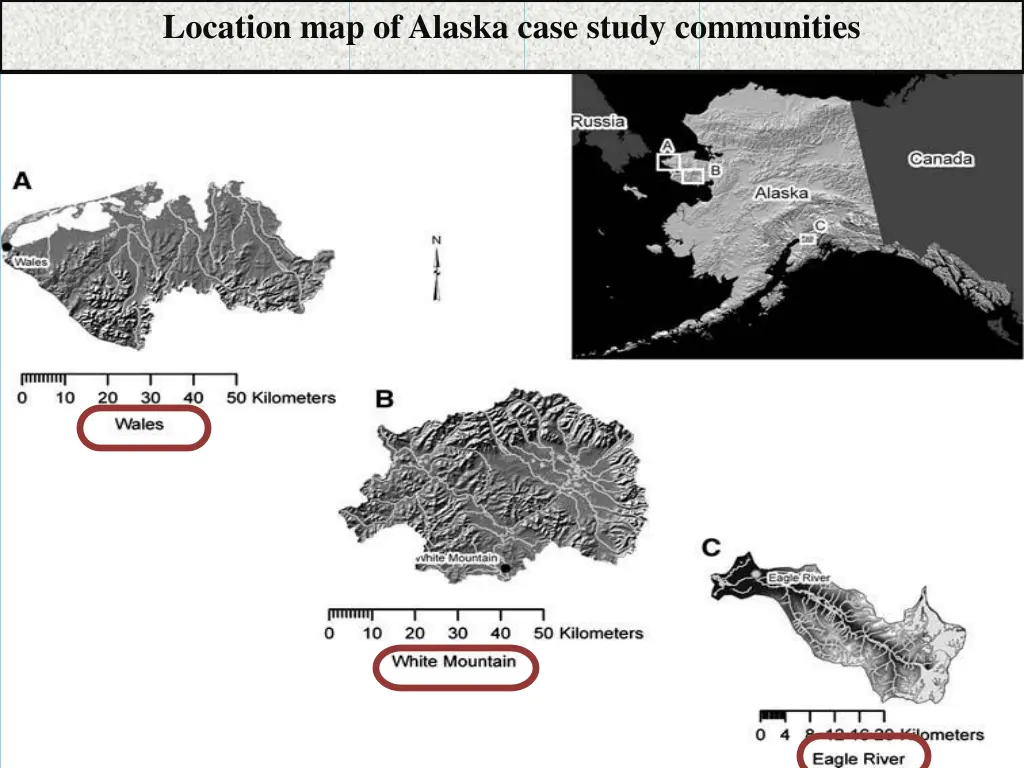 location map of alaska case study communities