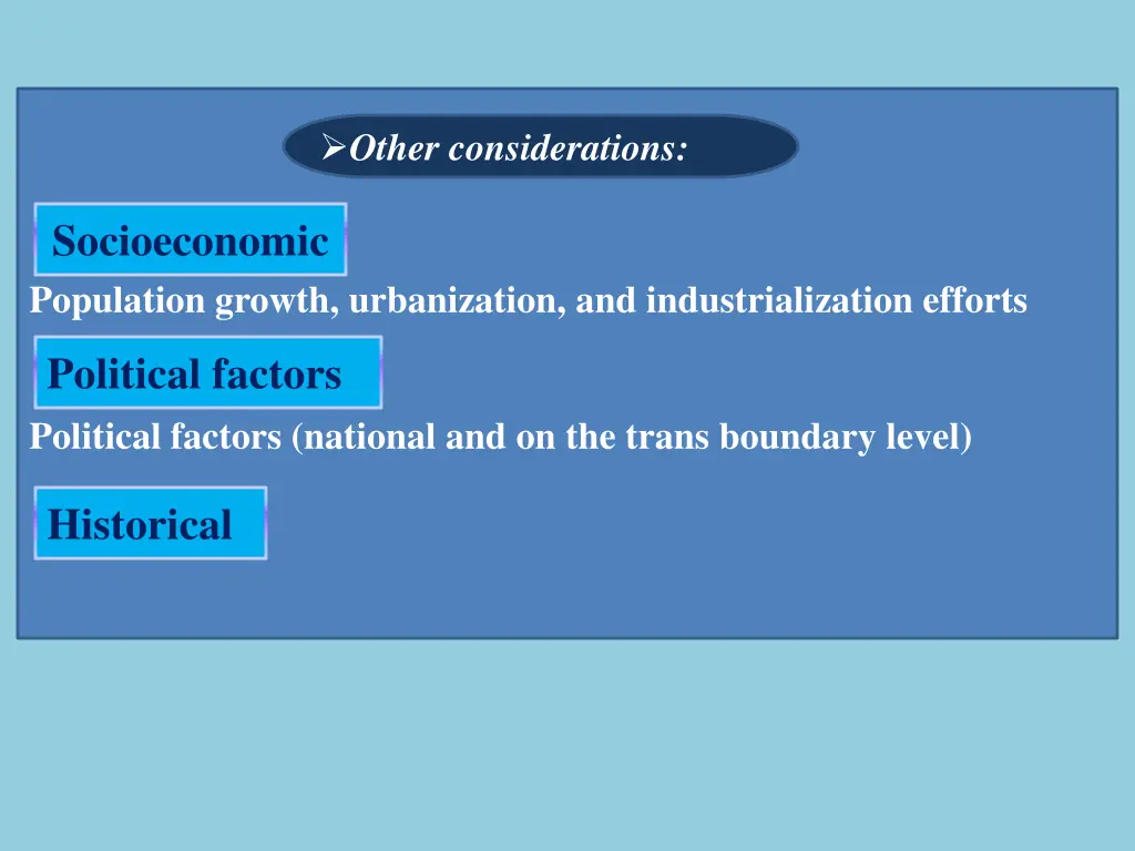 other considerations