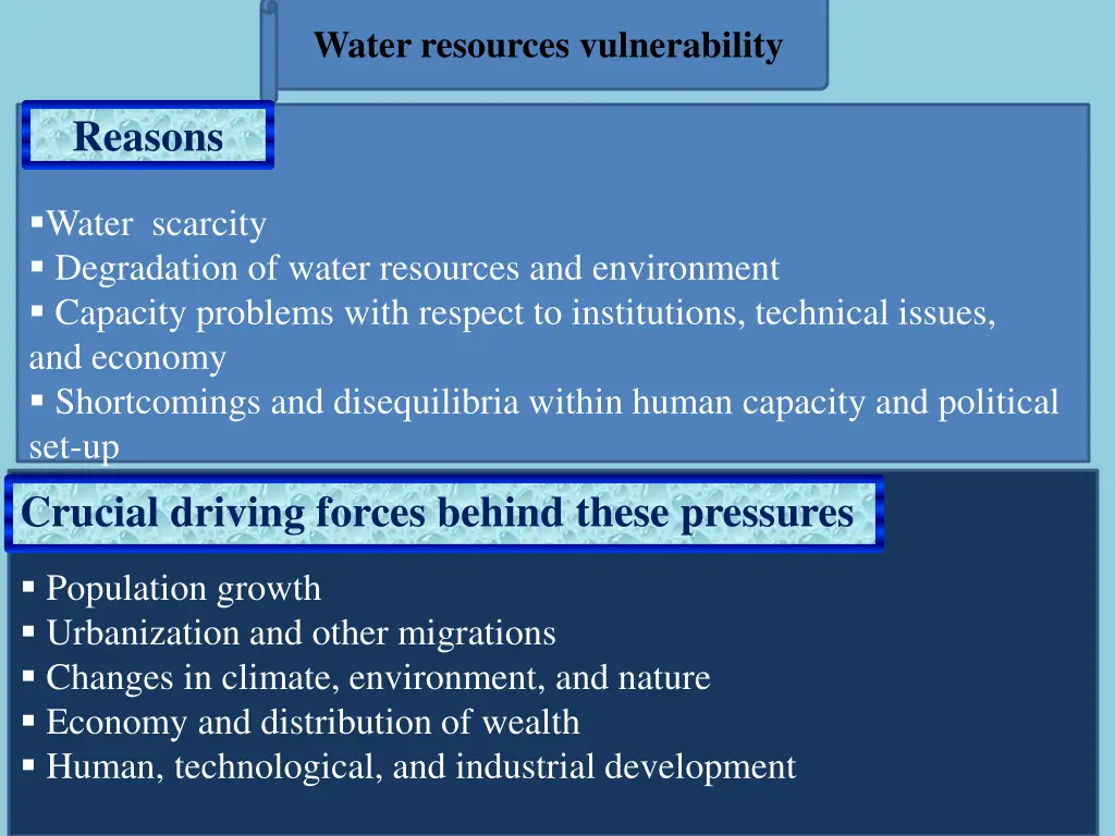 water resources vulnerability